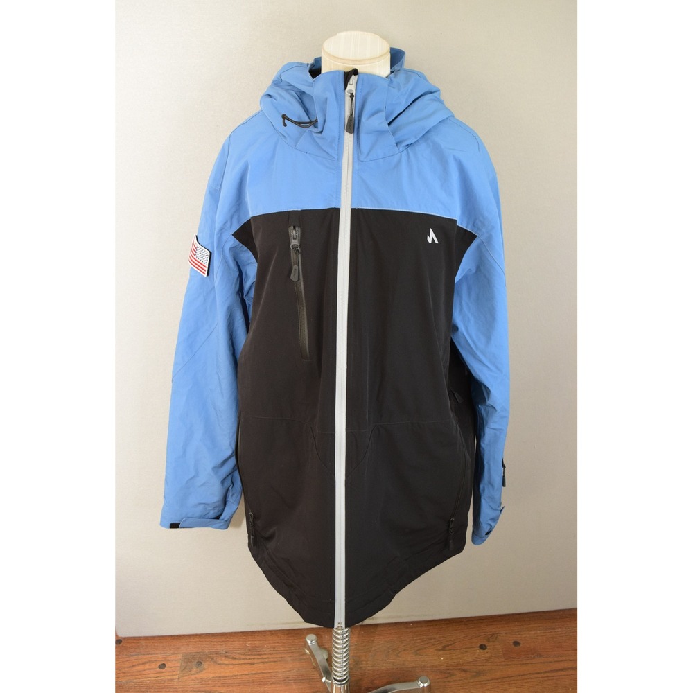 Nivis Ski Jacket Large Blue Black Primaloft Hooded Mens Winter Coat Protege?